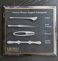 LOTREL Ancient Roman Surgical Instruments Replica Pharmaceutical Model Plaque