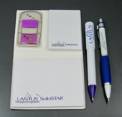 Lantus Solostar Lot PENS, Sticky Notes Page Flags Drug Rep Pharmaceutical Promo