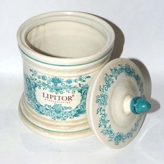 Vintage Lipitor Apothecary Jar ‚t Delftsche Huys Holland Ceramic
