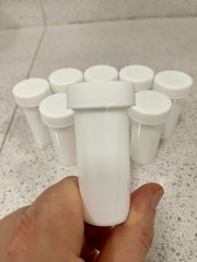 Centor 1 Oz White Plastic Ointment Jars With White Caps (9 JARS) SHIPS FREE!