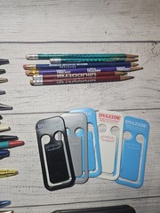 Vintage Pharmaceutical Medical Rep Lot – Pens, Clips, Calculator, Pencils, Paper