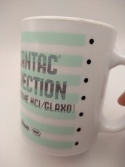 Zantac Injection Glaxo Pharmaceutical Drug Rep Plastic Coffee Mug Dot Matrix