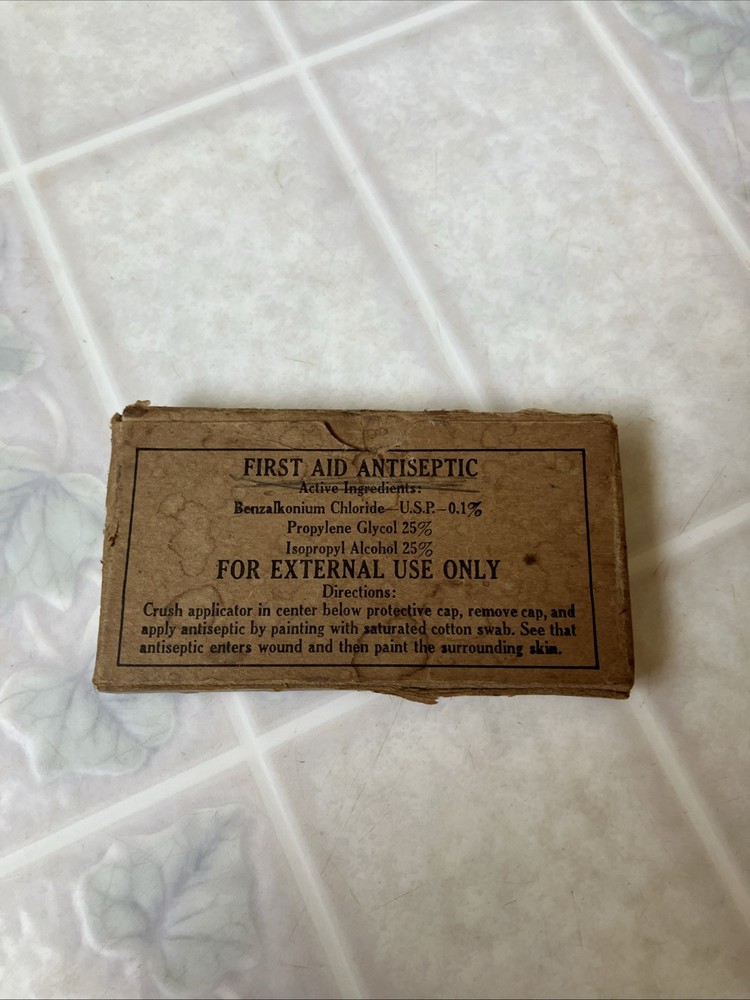 Vintage 1950’s Marion Health & Safety First Aid Antiseptic Applicators Medicine