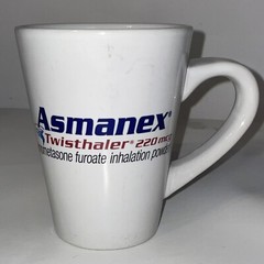 Asmanex Asthma Advertising Coffee Mug Cup Pharmaceutical Prescription Drug Rep