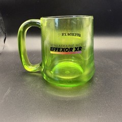 Effexor XR Mug Plastic/Acrylic Pharmaceutical Sales Rep Giveaway Green