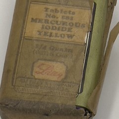 RARE Vintage Lilly Mercurous Iodide Yellow Glass Medicine Bottle Collectible