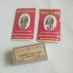 Vtg Pharmacy Pill Box From Drug Store In Salem MO Phone #55 & 2 Rolling Papers