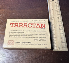 Antique Taractan Roche Laboratories Empty Box Agitation Anxiety Depression Pills