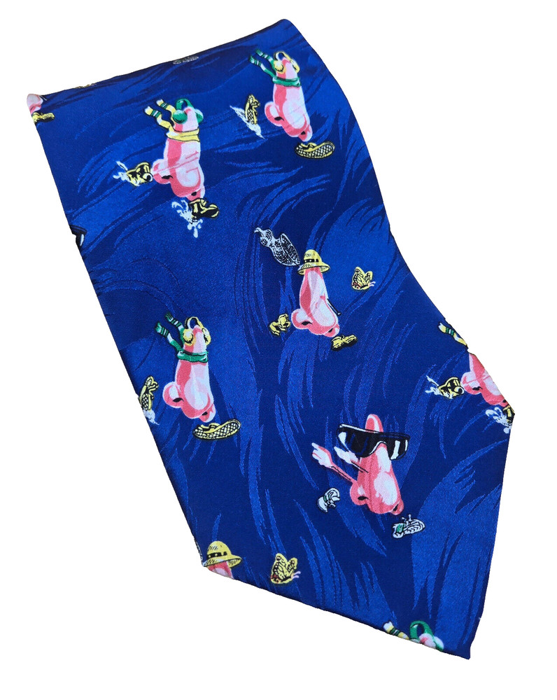 RARE Advertising Atrovent Nasal Spray -Silk Neck Tie-Running Nose-ENT Doctor EUC