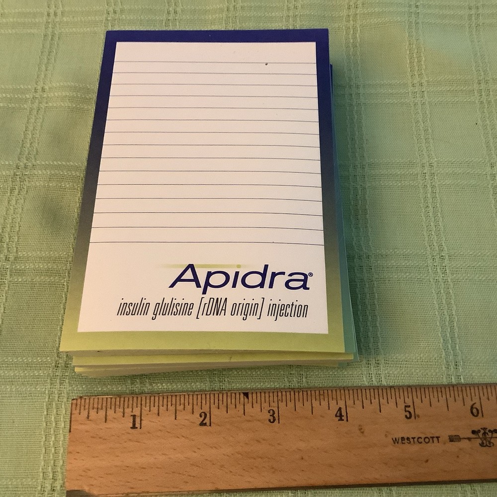 Apidra Insulin Post It Type Note Pads Lot Of 5 Drug Advertisement