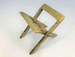 Apothecary Pharmacy Chemist Drugstore Brass Powder Folder c 1950 Vintage