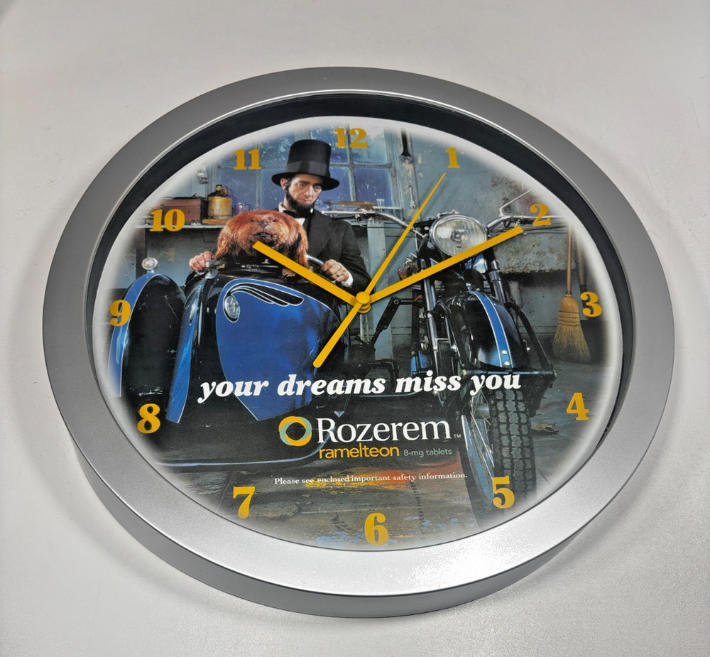 Rozerem Ramelteon Drug Rep Pharmaceutical Promo Advertising Wall Clock Dreams