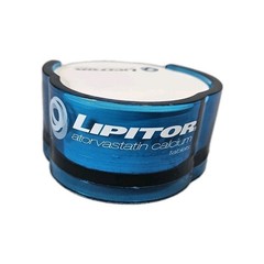 Rare Vintage Lipitor Pharmaceutical Drug Rep Promo Item Sticky Note Pad Holder