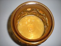 Vintage Amber Yellow Moon & Star Glass Canister Apothecary Jar 7″ LE Smith