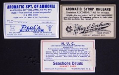 21 Original Vintage North Carolina Pharmaceutical Labels Unused slf1