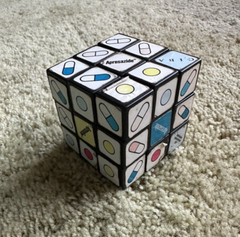 Vintage Pharmaceutical Drug Rep Rubik Cube Ad For Apresazide, Ciba, Etc, Used