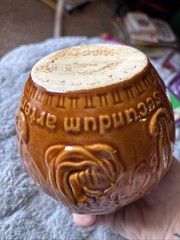 Vintage McCoy Pottery Maimonides Schering Pharmacy Co Advertising Medical Jar