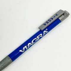 Pharmaceutical Viagra Click Pen Pfizer Drug Promotional Blue Gray Plastic