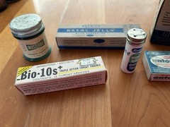 vintage Sinus and Nose Collection: Antomine (quinine), Bio-10-s throat lozenges