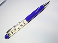 Drug Rep XYZAL Plastic & Metal Floaty Pen Fluid Filled Pharmaceutical Promo RARE