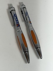 Drug Rep VFEND Collectible Heavy Metal Pen RARE Orange Chrome Working