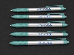 Silver & Green Lescol PENS Drug Rep Pharmaceutical Promo Advertising Lot of 5