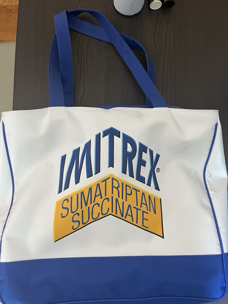 IMITREX Sumatriptan Succinate Pharmaceutical Rep Tote Bag Capital Ideas 20”x17”