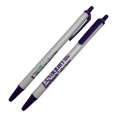 Lot of 2 Levaquin Medical Drug Rep Pharmaceutical Pens Working Purple White Bic