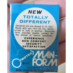 Vintage 1971 Protex Man-Form Prophylactic condom National Sanitary Labs Chicago
