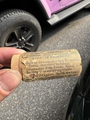 Antique Doan’s Kidney Pills Medical Advertising Labeled Wooden Tube Buffalo NY