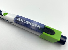 Pfizer Exubera Collectible Drug Rep Click Pen Blue White Green Works