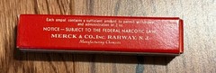 Vintage Nalline Hydrochloride Empty Apothecary Box Merck 1950s Complete Display