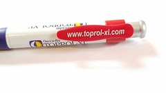 Drug Rep Writing Pen Toprol-XL Multicolor Red, White, Blue metal black ink