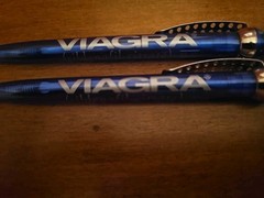 Viagra Pens Pharmaceutical Rep Promo Set Of 2 Advertising PENS Pfizer Vintage