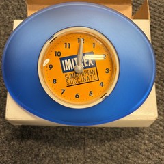 Vtg Imitrex Sumatriptan Succinate Pharmaceutical Promo Desk Clock Blue Yellow