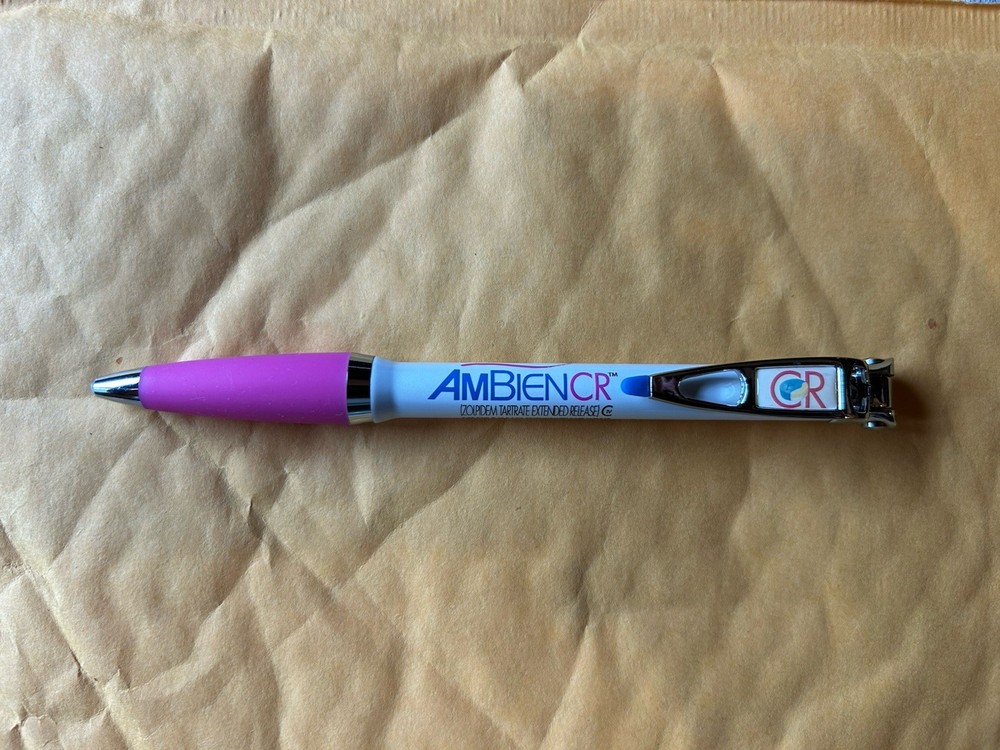 Drug Rep AMBIEN CR Collectible Heavy Metal Pen RARE