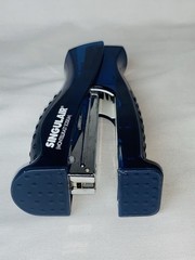 Vintage SINGULAIR Drug Rep Stapler – Blue Stand-Up Desktop Collectible Rare