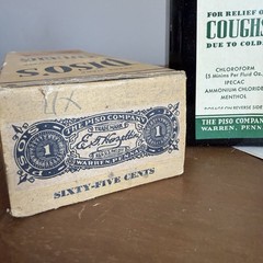 Vintage Pharmacy Apothecary Piso’s Cough Syrup Chloroform DISPLAY ONLY