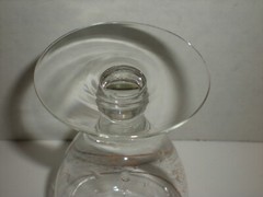 Antique Apothecary Jar Gold pattern vtg glass candy container RARE