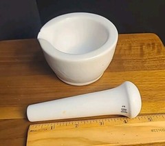 Vintage COORS Mortar & Pestle, Ceramic, excellent