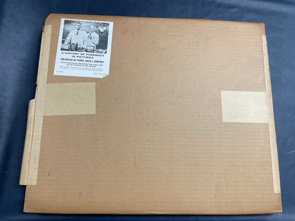 SEALED History Of Pharmacy In Pictures Orig Parke Davis Company Art Prints 1950S