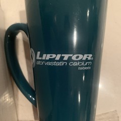 Vintage Lipitor Pharmaceutical Mug Promotional Ad Cholesterol