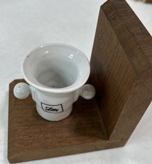 Pharmaceutical Vintage 1982 Lilly Mini Apothecary Bookends Darvocet-N 100 Wood
