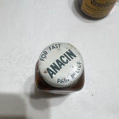 Vintage Medicine Bottle Vaseline Jar + Sal Hepatica, Anacin, Bayer Bottles Lot 4