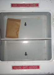 1940’s-50’s Superior Prescription Pill Metal Cabinet NOS With The Original…