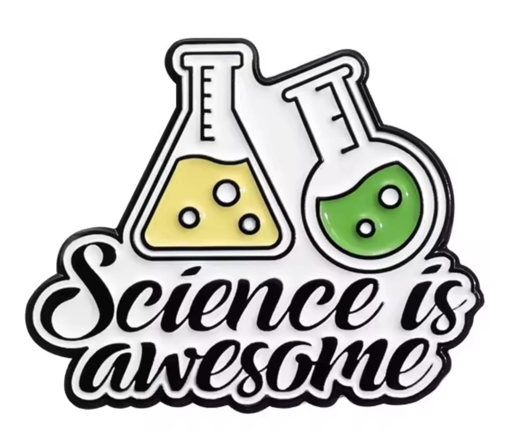 Science is Awesome Love Career Scientist Scientific Research Beaker Flask Pin