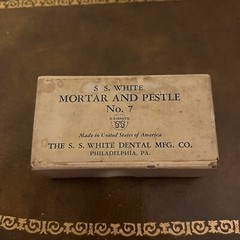 Vintage S.S. White Dental Mortar And Pestle No. 7
