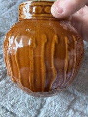 Vintage McCoy Pottery Maimonides Schering Pharmacy Co Advertising Medical Jar