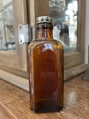 Vintage Amber Glass Medicine Bottle Belladenal Elixir Psychiatric Drug RARE!