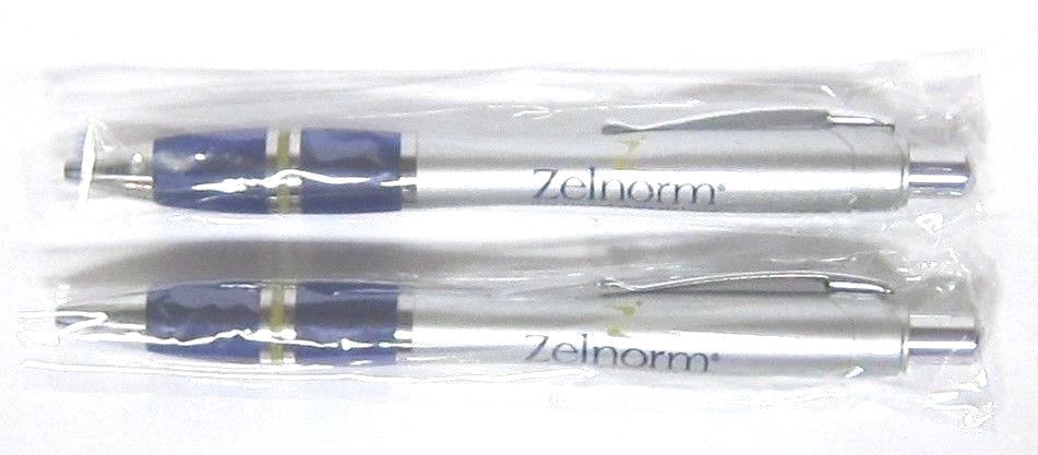 Drug Rep ZELNORM Collectible Metal Pens x 2 RARE